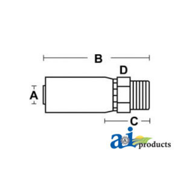 A & I Products (HC-MT) Flareless Compression SAE J514 5" x3" x2" A-MT-12-16